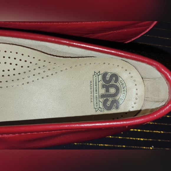 SAS TRIPAD Comfort Genuine SAS Comfort Shoe Made in the USA size 10 Red Loafers - Picture 12 of 14